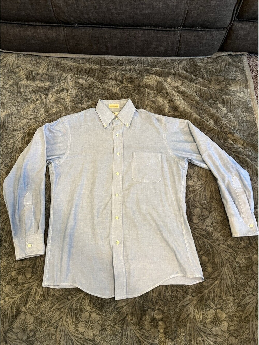 Vtg LL Bean Single Needle Tailoring Shirt Mens 15-33 Blue Oxford Button Down USA
